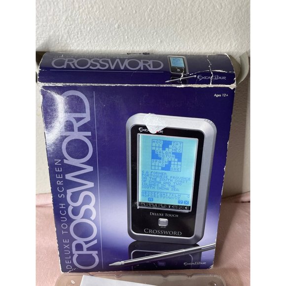 The Deluxe Edition Touch Screen Crossword Puzzle Excalibur box damage! - Picture 2 of 9